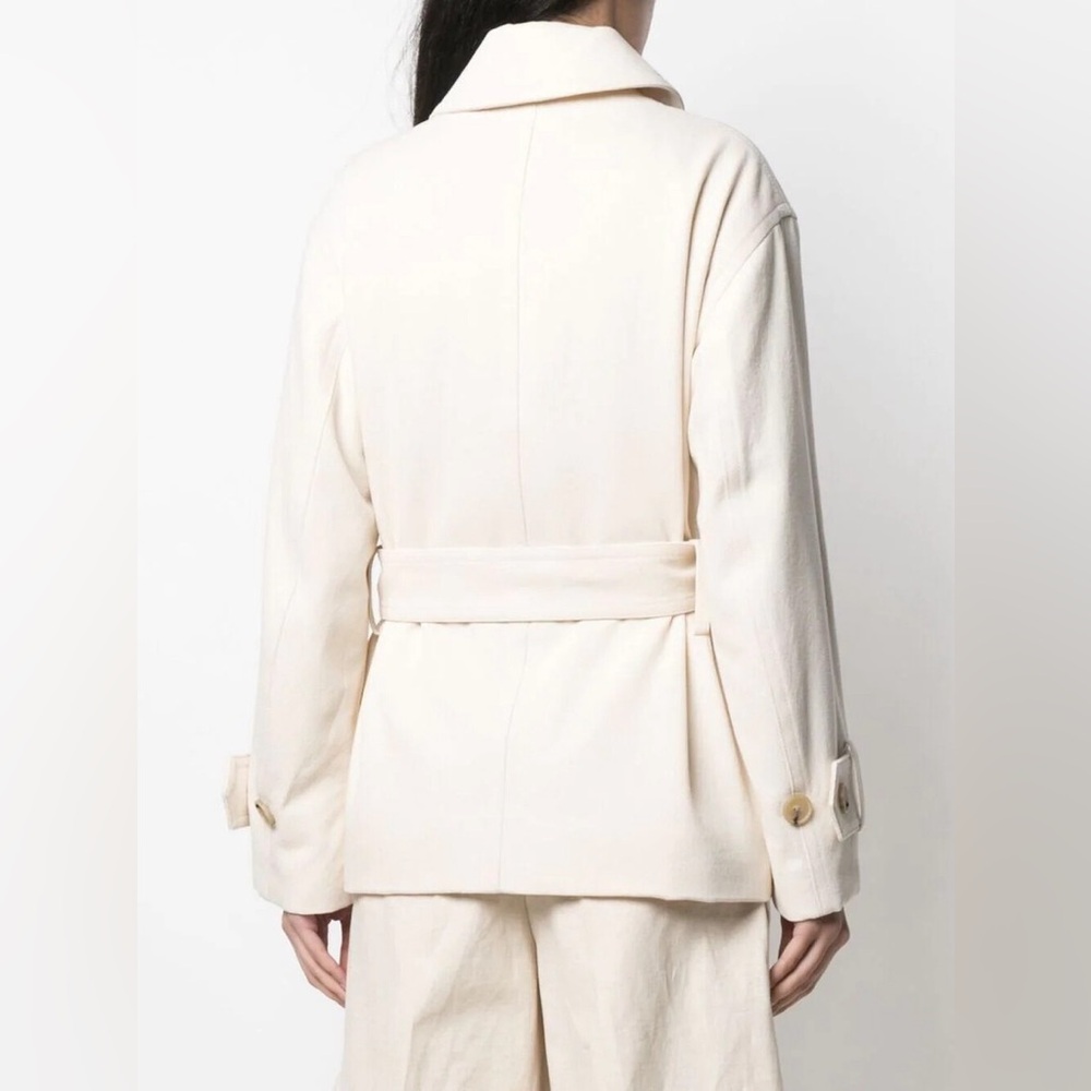 VINCE Women's Cream Belted Jacket - Picture 10 of 10